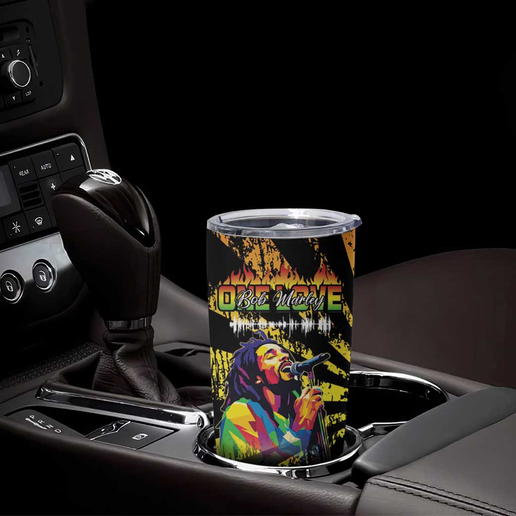 Reggae Legend Bob Tumbler Cup Grunge Style - Wonder Print Shop