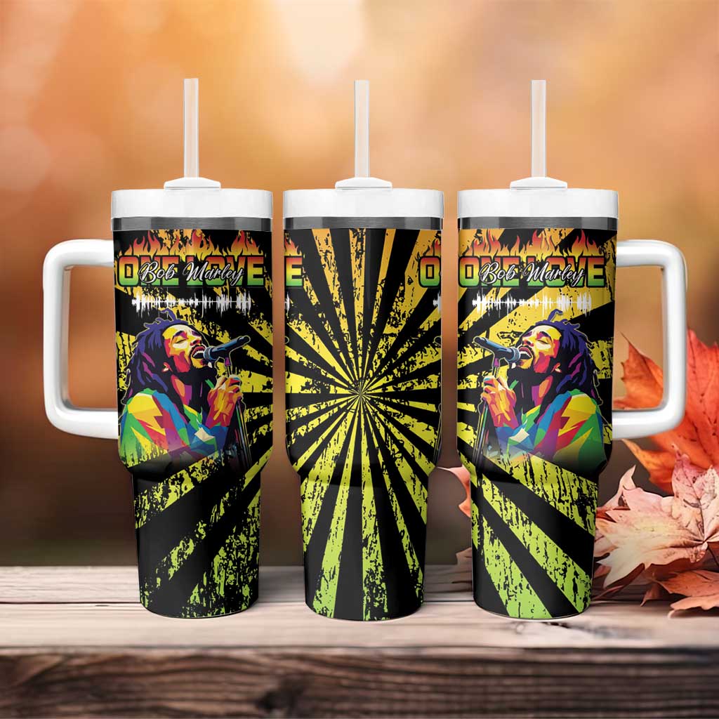 Reggae Legend Bob Tumbler With Handle Grunge Style - Wonder Print Shop