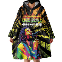 Reggae Legend Bob Wearable Blanket Hoodie Grunge Style - Wonder Print Shop