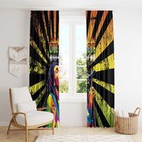 Reggae Legend Bob Window Curtain Grunge Style - Wonder Print Shop