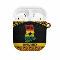 Afro Ghana Football AirPods Case Black Stars Never Fall - Kente Pattern - Wonder Print Shop