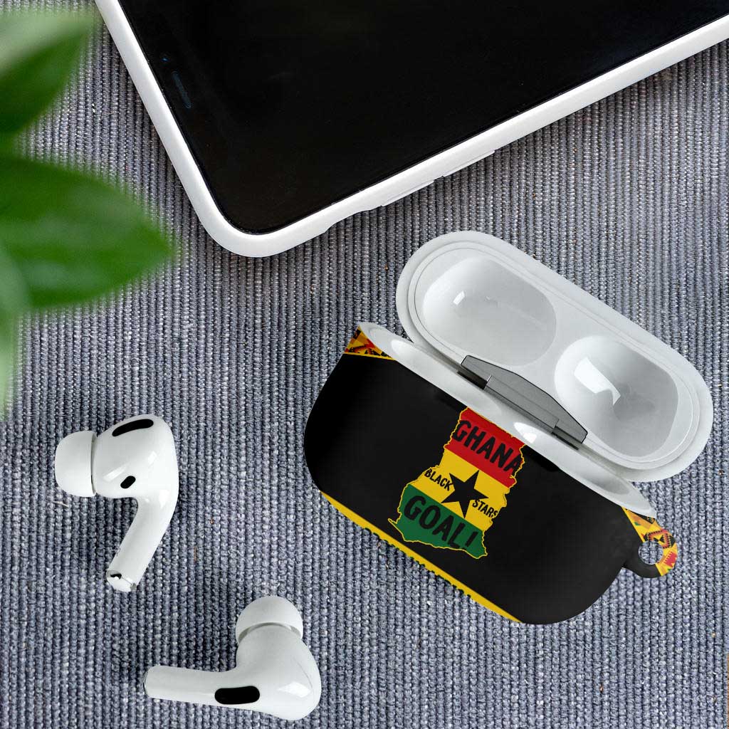 Afro Ghana Football AirPods Case Black Stars Never Fall - Kente Pattern - Wonder Print Shop