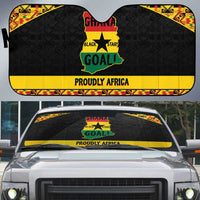 Afro Ghana Football Auto Sun Shade Black Stars Never Fall - Kente Pattern - Wonder Print Shop