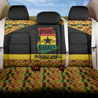 Afro Ghana Football Back Car Seat Cover Black Stars Never Fall - Kente Pattern - Wonder Print Shop