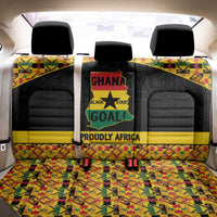 Afro Ghana Football Back Car Seat Cover Black Stars Never Fall - Kente Pattern - Wonder Print Shop