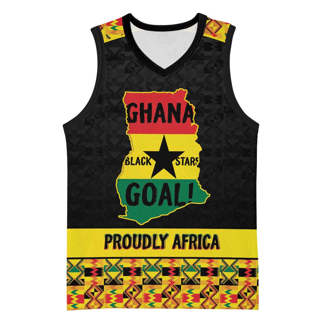 Personalized Afro Ghana Football Basketball Jersey Black Stars Never Fall - Kente Pattern - Wonder Print Shop