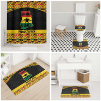 Afro Ghana Football Bathroom Set Black Stars Never Fall - Kente Pattern - Wonder Print Shop