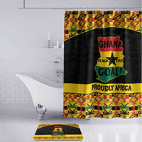 Afro Ghana Football Bathroom Set Black Stars Never Fall - Kente Pattern - Wonder Print Shop