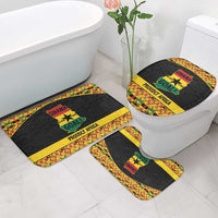 Afro Ghana Football Bathroom Set Black Stars Never Fall - Kente Pattern - Wonder Print Shop