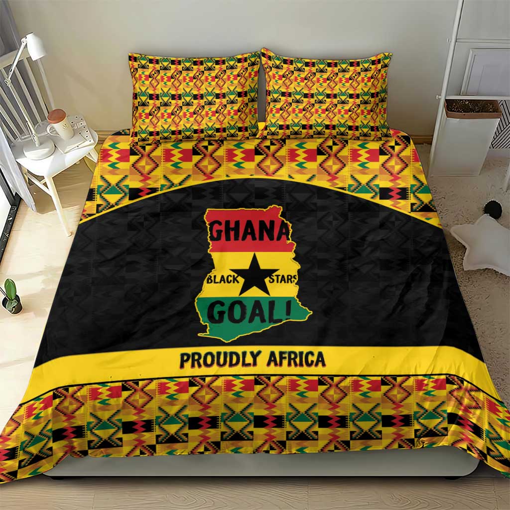Afro Ghana Football Bedding Set Black Stars Never Fall - Kente Pattern - Wonder Print Shop