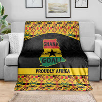 Afro Ghana Football Blanket Black Stars Never Fall - Kente Pattern - Wonder Print Shop
