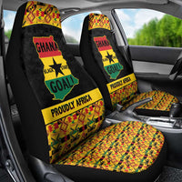 Afro Ghana Football Car Seat Cover Black Stars Never Fall - Kente Pattern - Wonder Print Shop