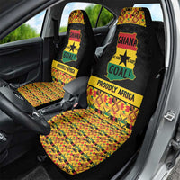 Afro Ghana Football Car Seat Cover Black Stars Never Fall - Kente Pattern - Wonder Print Shop