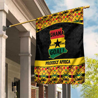 Afro Ghana Football Garden Flag Black Stars Never Fall - Kente Pattern - Wonder Print Shop