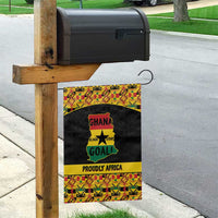 Afro Ghana Football Garden Flag Black Stars Never Fall - Kente Pattern - Wonder Print Shop