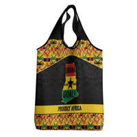 Afro Ghana Football Grocery Bag Black Stars Never Fall - Kente Pattern - Wonder Print Shop