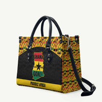 Afro Ghana Football Leather Bag Black Stars Never Fall - Kente Pattern - Wonder Print Shop