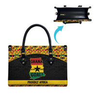 Afro Ghana Football Leather Bag Black Stars Never Fall - Kente Pattern - Wonder Print Shop