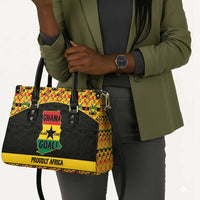 Afro Ghana Football Leather Bag Black Stars Never Fall - Kente Pattern - Wonder Print Shop