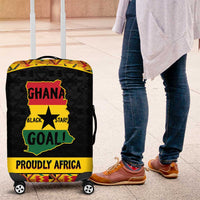 Afro Ghana Football Luggage Cover Black Stars Never Fall - Kente Pattern - Wonder Print Shop