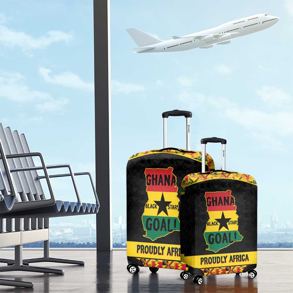 Afro Ghana Football Luggage Cover Black Stars Never Fall - Kente Pattern - Wonder Print Shop