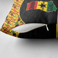 Afro Ghana Football Pillow Cover Black Stars Never Fall - Kente Pattern - Wonder Print Shop