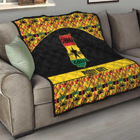 Afro Ghana Football Quilt Black Stars Never Fall - Kente Pattern - Wonder Print Shop
