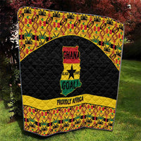 Afro Ghana Football Quilt Black Stars Never Fall - Kente Pattern - Wonder Print Shop