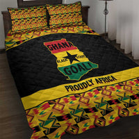 Afro Ghana Football Quilt Bed Set Black Stars Never Fall - Kente Pattern - Wonder Print Shop