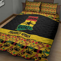Afro Ghana Football Quilt Bed Set Black Stars Never Fall - Kente Pattern - Wonder Print Shop