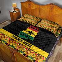 Afro Ghana Football Quilt Bed Set Black Stars Never Fall - Kente Pattern - Wonder Print Shop