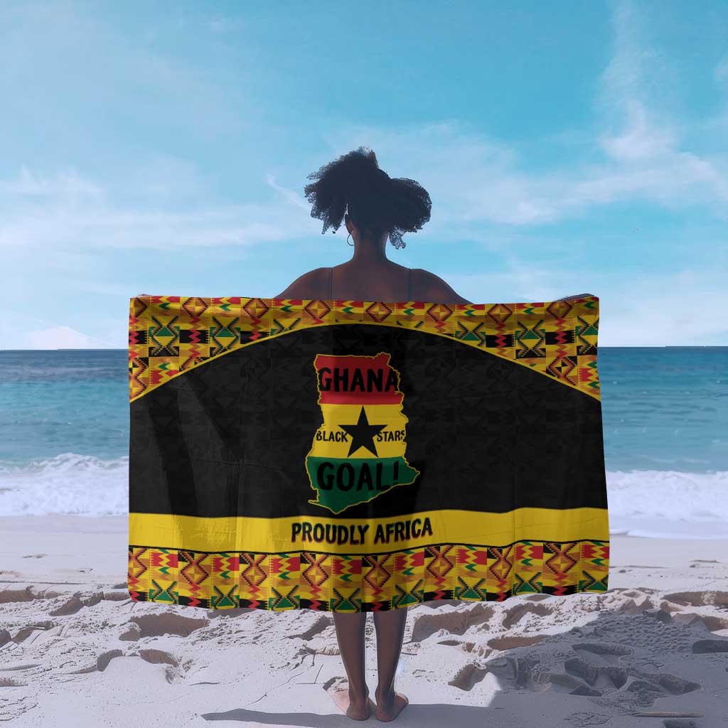 Afro Ghana Football Sarong Black Stars Never Fall - Kente Pattern - Wonder Print Shop
