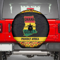 Afro Ghana Football Spare Tire Cover Black Stars Never Fall - Kente Pattern - Wonder Print Shop