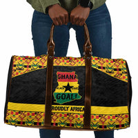 Afro Ghana Football Travel Bag Black Stars Never Fall - Kente Pattern - Wonder Print Shop
