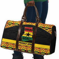Afro Ghana Football Travel Bag Black Stars Never Fall - Kente Pattern - Wonder Print Shop