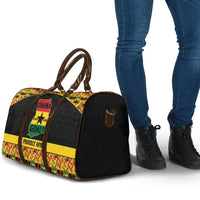 Afro Ghana Football Travel Bag Black Stars Never Fall - Kente Pattern - Wonder Print Shop