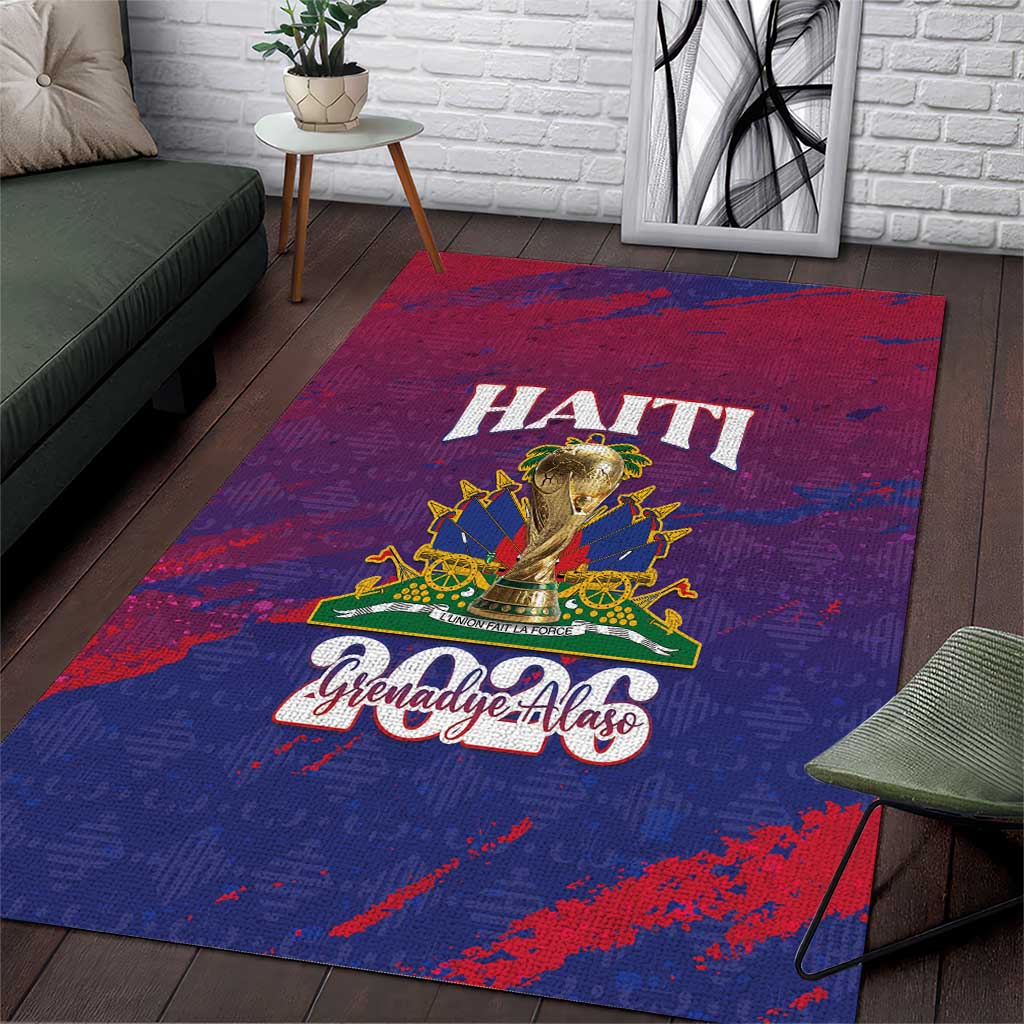 Afro-Haiti Football Area Rug 2026 Nou Retounen Anko - Wonder Print Shop
