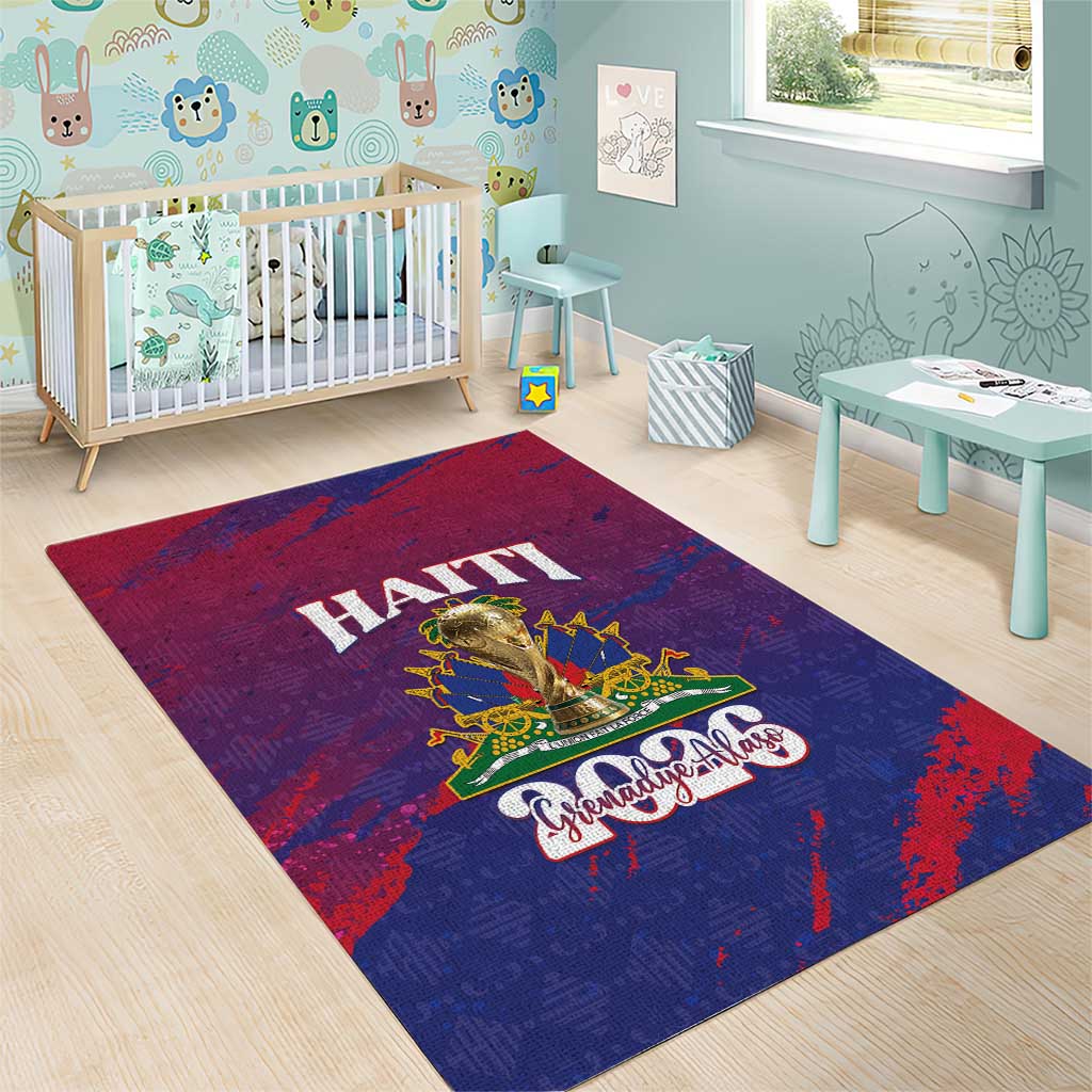 Afro-Haiti Football Area Rug 2026 Nou Retounen Anko - Wonder Print Shop