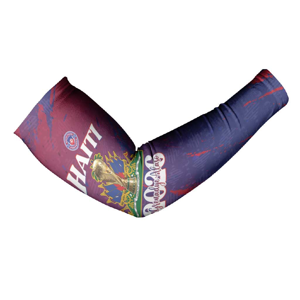 Personalized Afro-Haiti Football Arm Sleeves 2026 Nou Retounen Anko - Wonder Print Shop