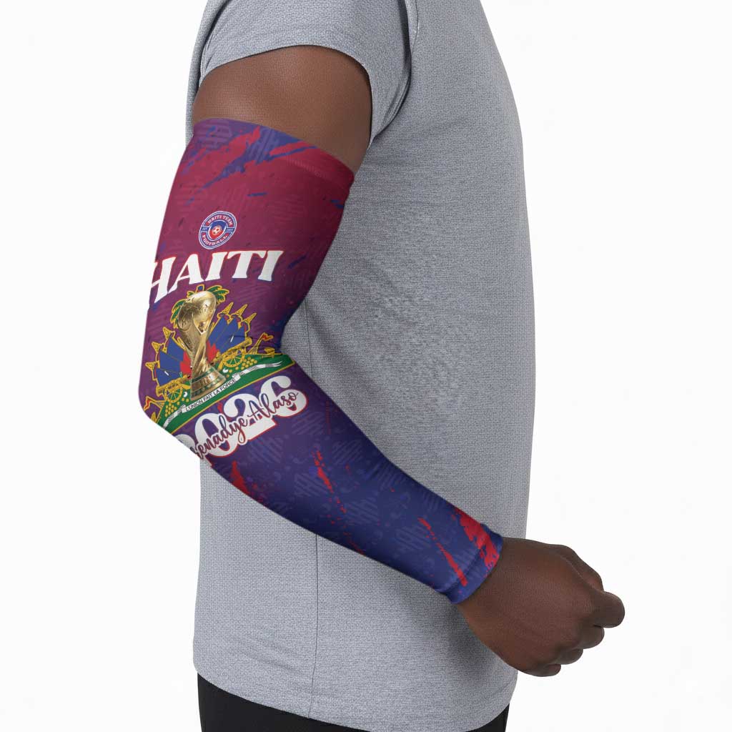 Personalized Afro-Haiti Football Arm Sleeves 2026 Nou Retounen Anko - Wonder Print Shop