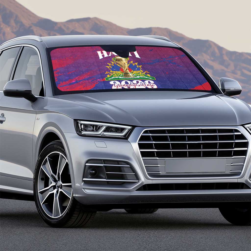 Afro-Haiti Football Auto Sun Shade 2026 Nou Retounen Anko - Wonder Print Shop