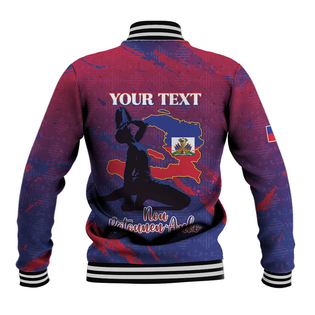 Personalized Afro-Haiti Football Baseball Jacket 2026 Nou Retounen Anko - Wonder Print Shop