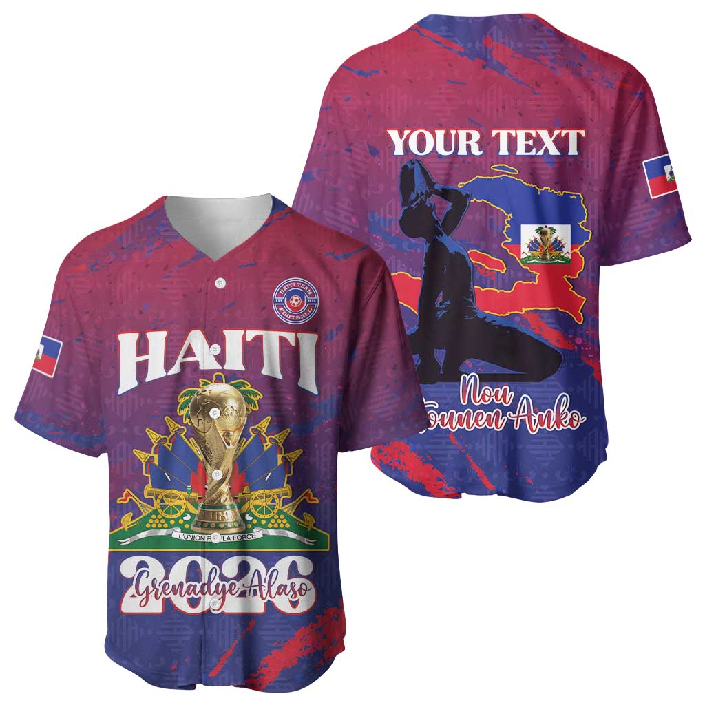 Personalized Afro-Haiti Football Baseball Jersey 2026 Nou Retounen Anko LT15