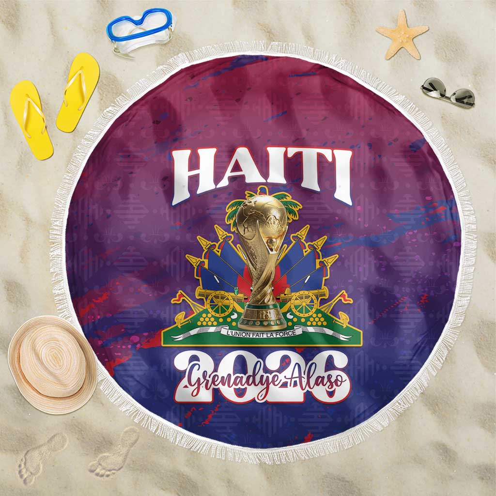Afro-Haiti Football Beach Blanket 2026 Nou Retounen Anko - Wonder Print Shop