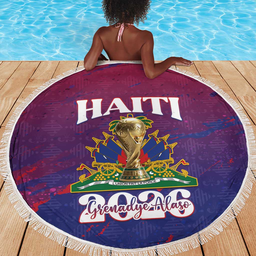 Afro-Haiti Football Beach Blanket 2026 Nou Retounen Anko - Wonder Print Shop