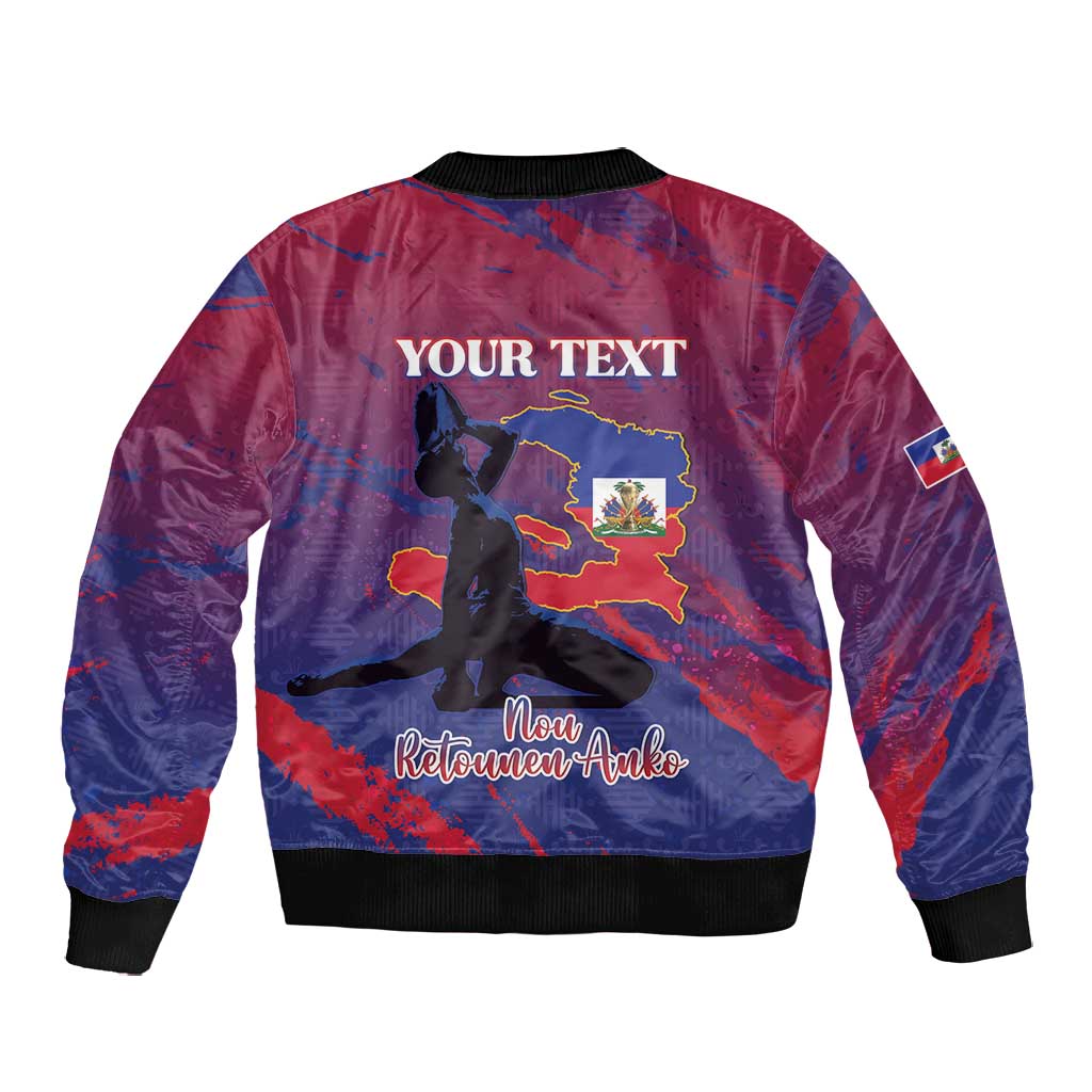 Personalized Afro-Haiti Football Bomber Jacket 2026 Nou Retounen Anko - Wonder Print Shop