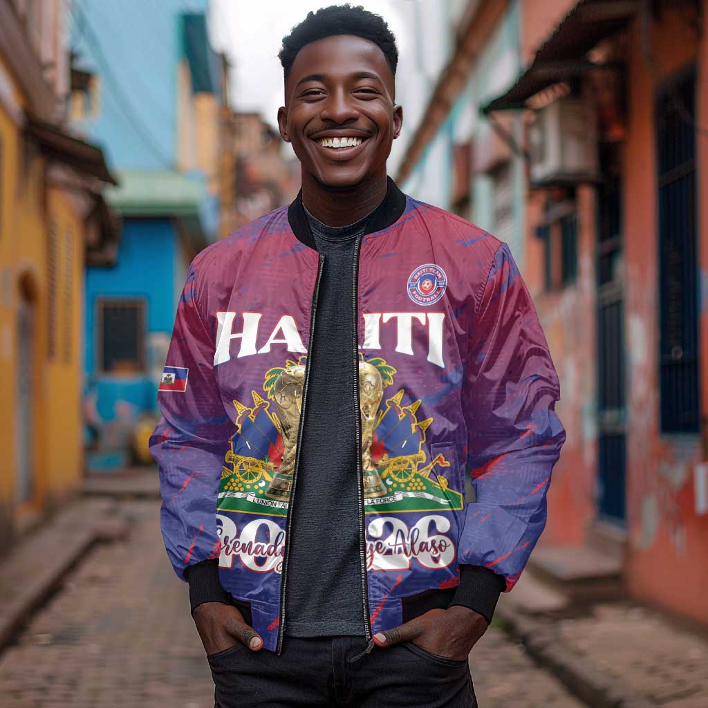 Personalized Afro-Haiti Football Bomber Jacket 2026 Nou Retounen Anko - Wonder Print Shop