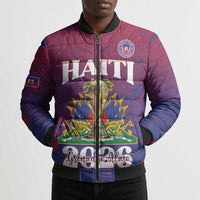 Personalized Afro-Haiti Football Bomber Puffer Jacket 2026 Nou Retounen Anko - Wonder Print Shop
