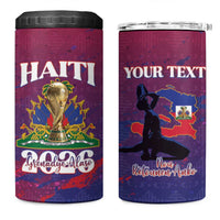 Personalized Afro-Haiti Football 4 in 1 Can Cooler Tumbler 2026 Nou Retounen Anko - Wonder Print Shop