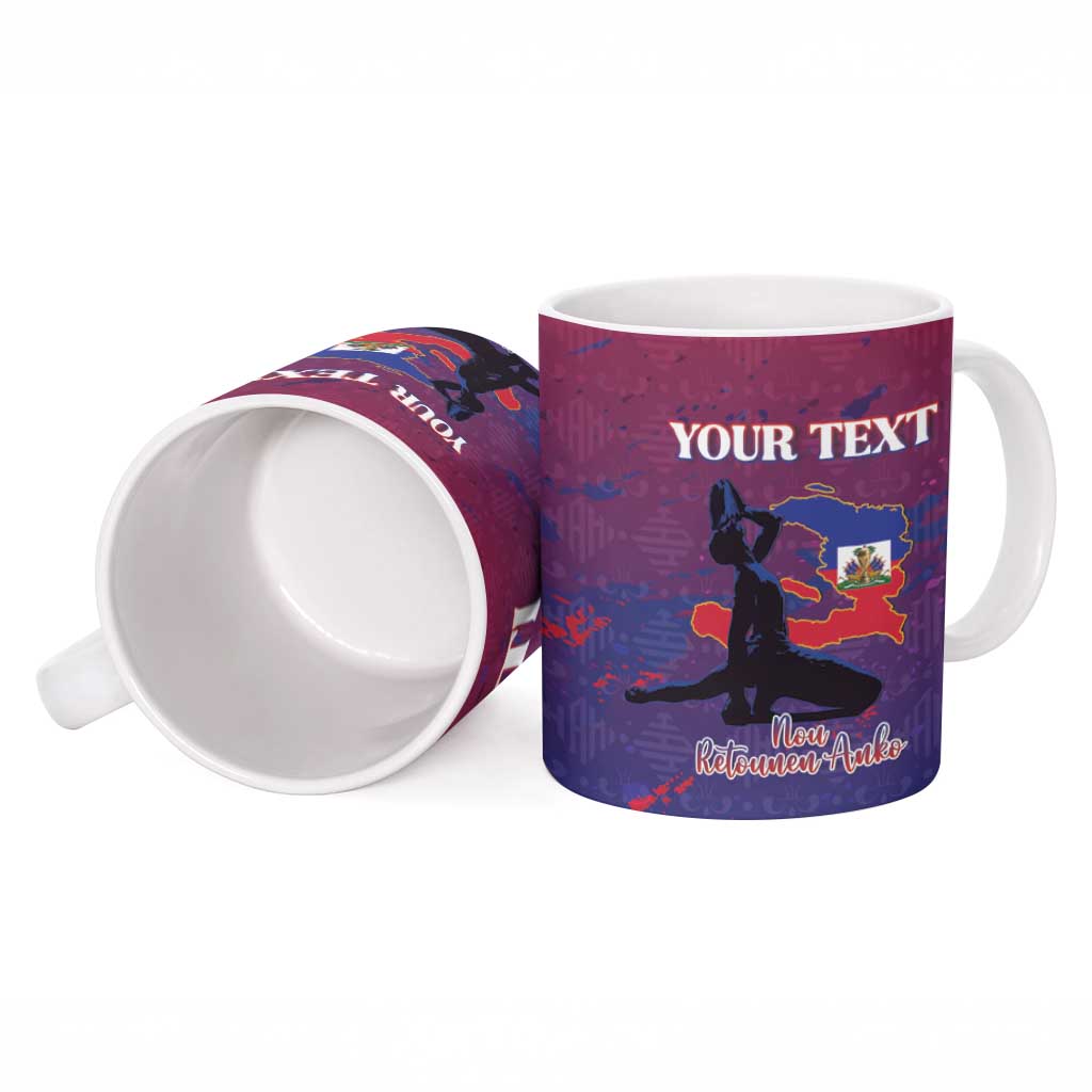 Personalized Afro-Haiti Football Ceramic Mug 2026 Nou Retounen Anko - Wonder Print Shop